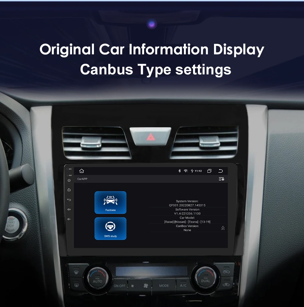 Hizpo 2Din 10.1inch Android13 Car Radio for Nissan ALTIMA TEANA 3 2013 - 2018 Navigation GPS RDS DSP BT 4G CarPlay Android Auto