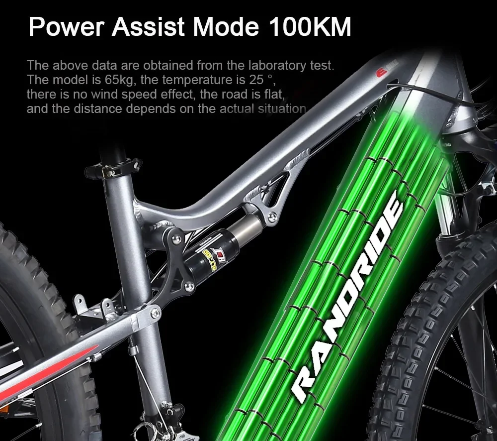 YG90 E-bike 1000W Motor 48V17AH Lithium Battery 27.5 inch All terrain Tire Electric Bicycle Hydraulic Brake Adult Electric Bike
