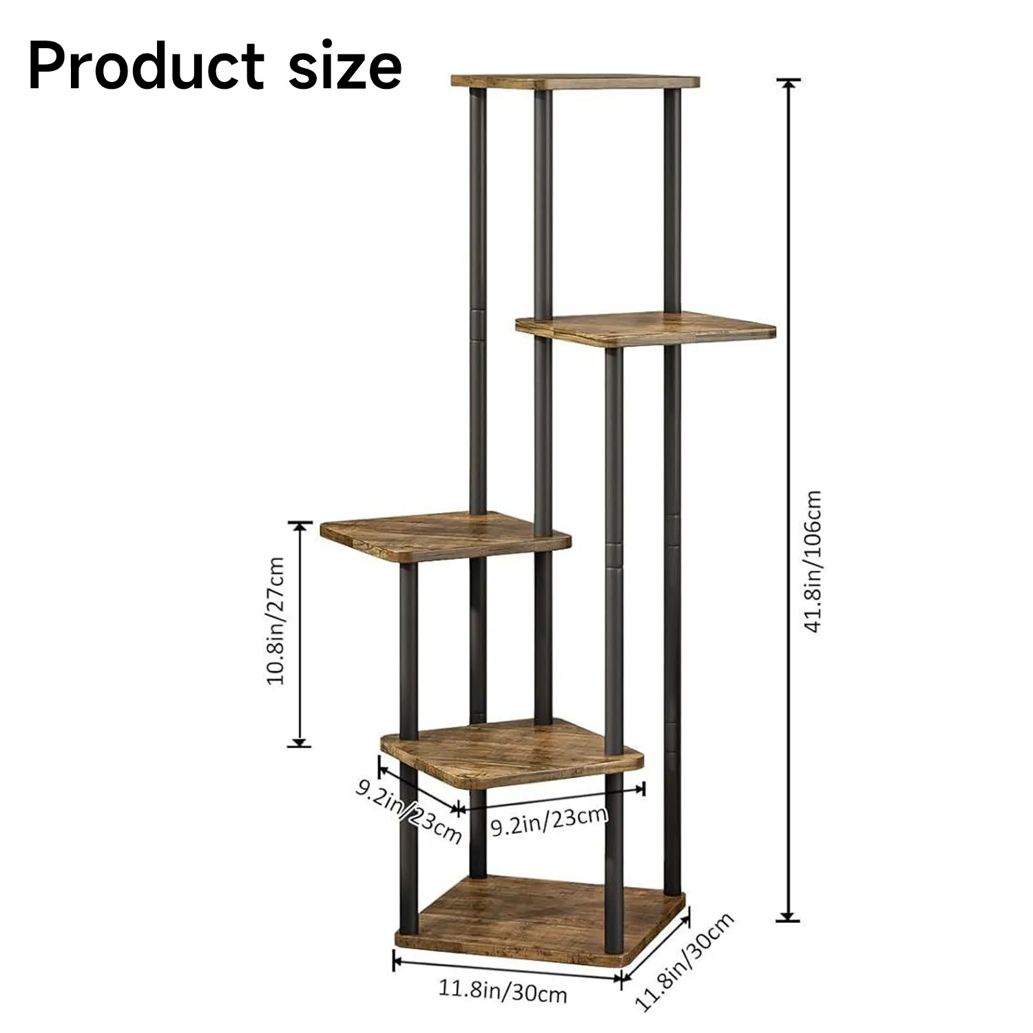 Plant Stand For Flowers Metal wood Storage Shelf 5 Tier Plants Shelf Planter Rack Indoor Display Stand Multiple Flower Pot