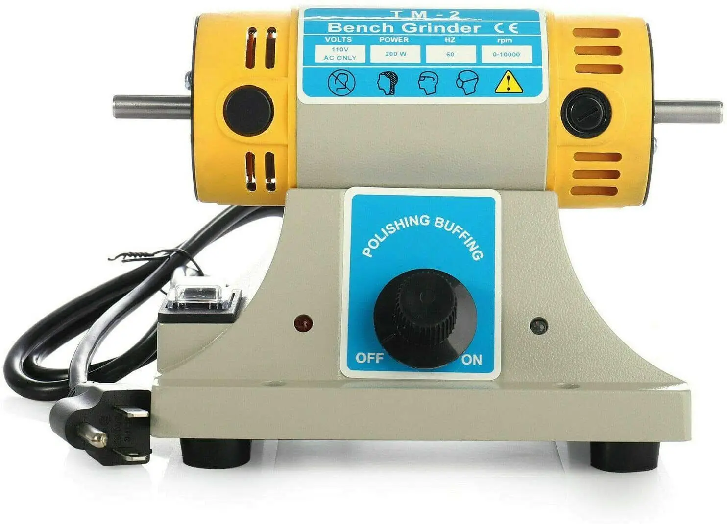 220V 350W Stone Polishing Machine DIY Woodworking Jade Jewelry Dental Bench Lathe Machine Grinding Machine Sanding Tools
