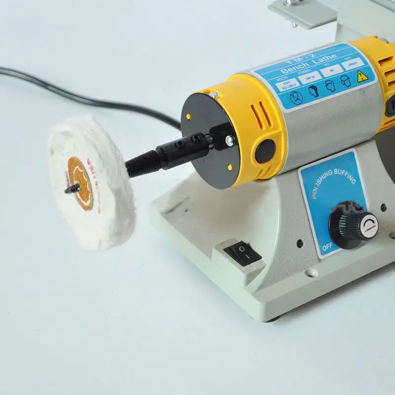 220V 350W Stone Polishing Machine DIY Woodworking Jade Jewelry Dental Bench Lathe Machine Grinding Machine Sanding Tools