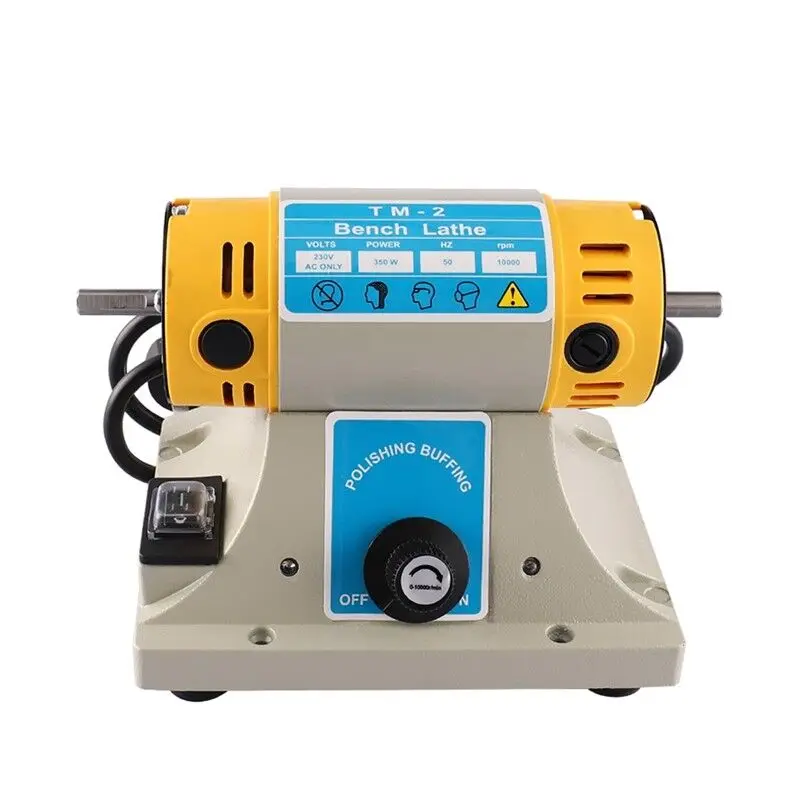 220V 350W Stone Polishing Machine DIY Woodworking Jade Jewelry Dental Bench Lathe Machine Grinding Machine Sanding Tools