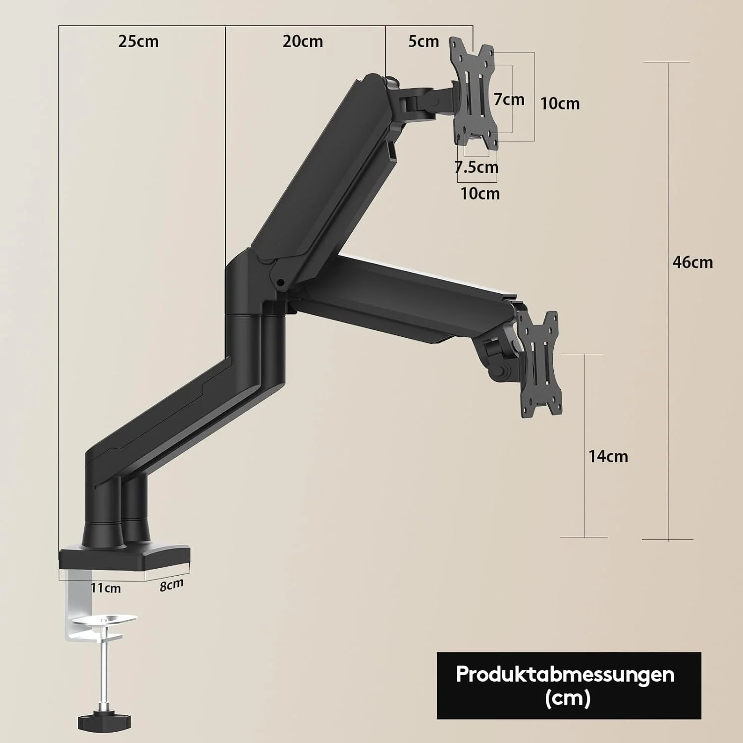GTPLAYER Monitor Mount Mount Monitor Arm Monitor Holder For 13 To 32 Inch Screens Single Monitor Arm Stand Holds 2 ~ 10 kg