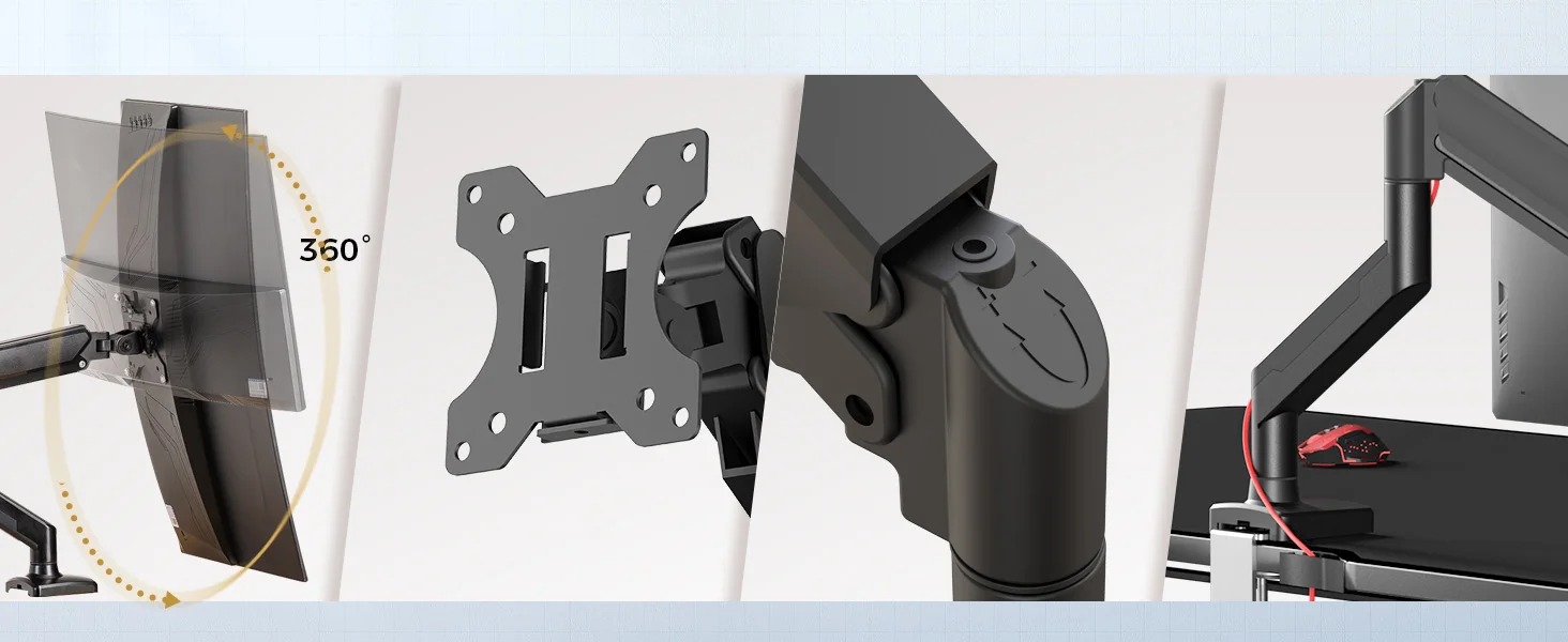 GTPLAYER Monitor Mount Mount Monitor Arm Monitor Holder For 13 To 32 Inch Screens Single Monitor Arm Stand Holds 2 ~ 10 kg