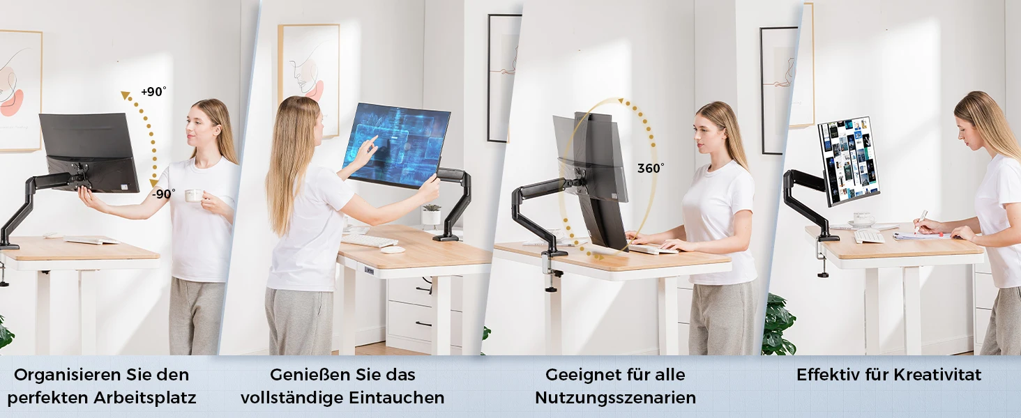 GTPLAYER Monitor Mount Mount Monitor Arm Monitor Holder For 13 To 32 Inch Screens Single Monitor Arm Stand Holds 2 ~ 10 kg