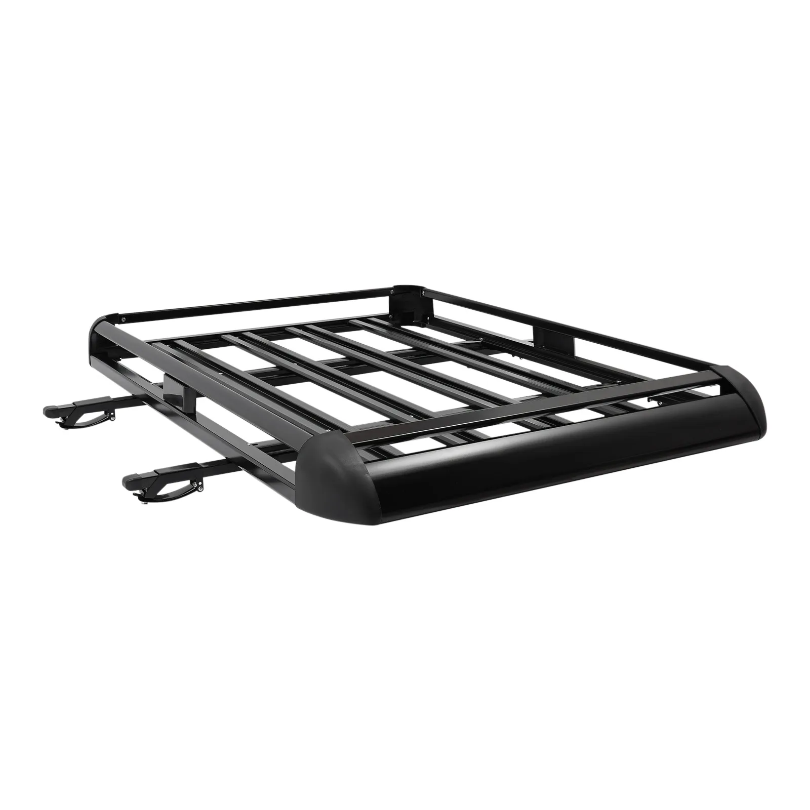 140x100cm/160×100cm Universal Aluminum Car Roof Rack Cargo Basket Tray Luggage Carrier Black Load 150kg for SUV w/Built-in Racks