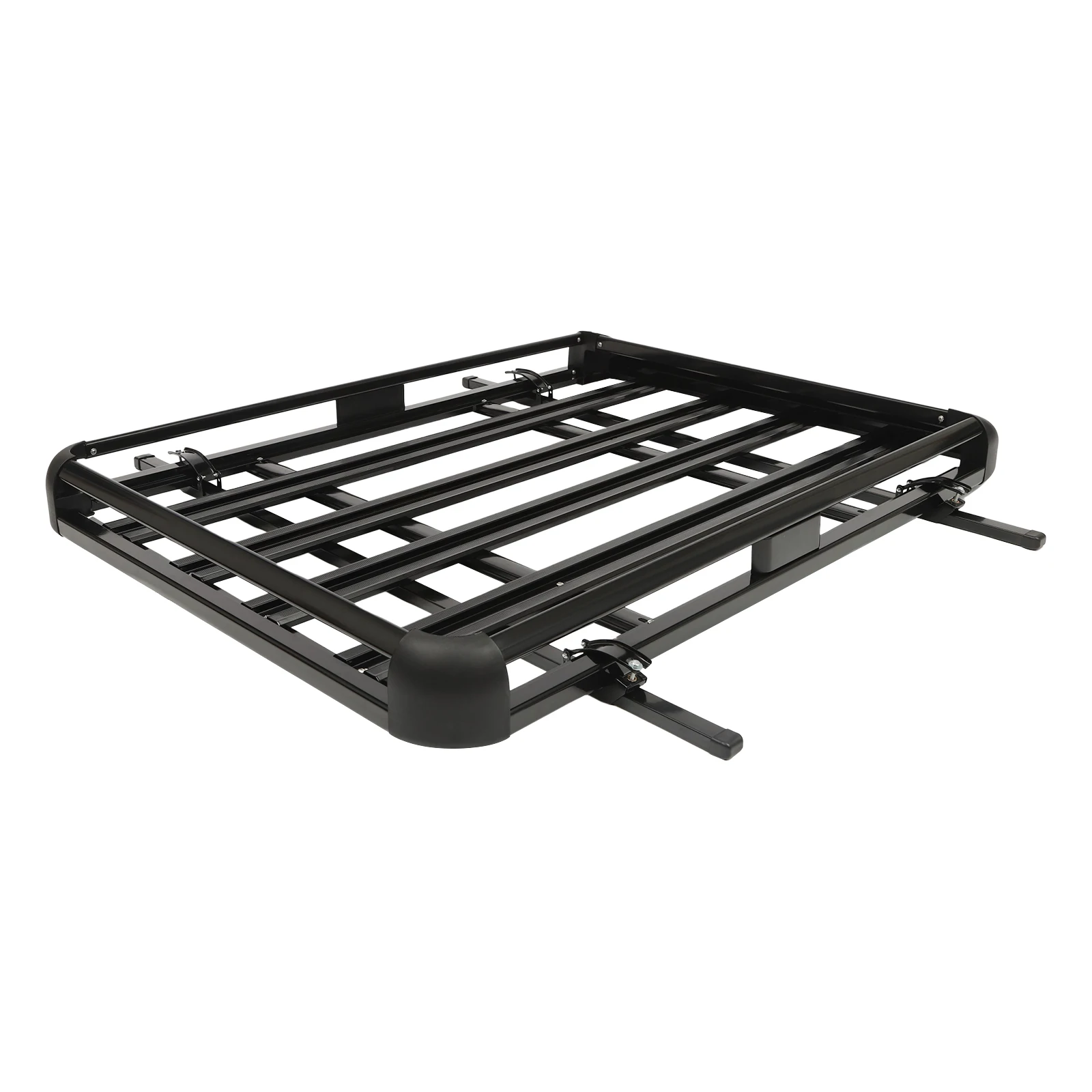 140x100cm/160×100cm Universal Aluminum Car Roof Rack Cargo Basket Tray Luggage Carrier Black Load 150kg for SUV w/Built-in Racks