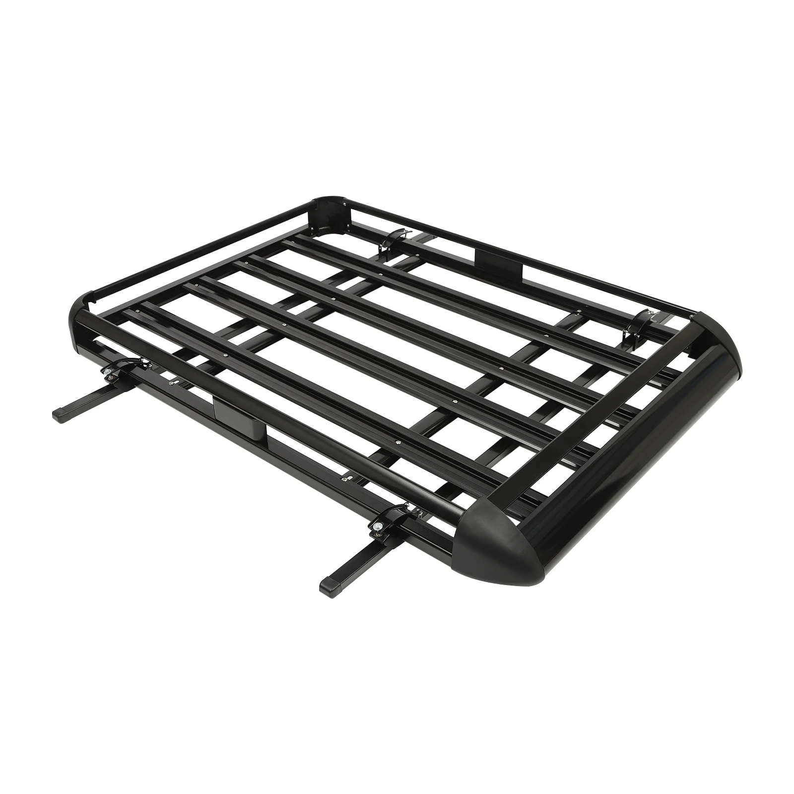 140x100cm/160×100cm Universal Aluminum Car Roof Rack Cargo Basket Tray Luggage Carrier Black Load 150kg for SUV w/Built-in Racks