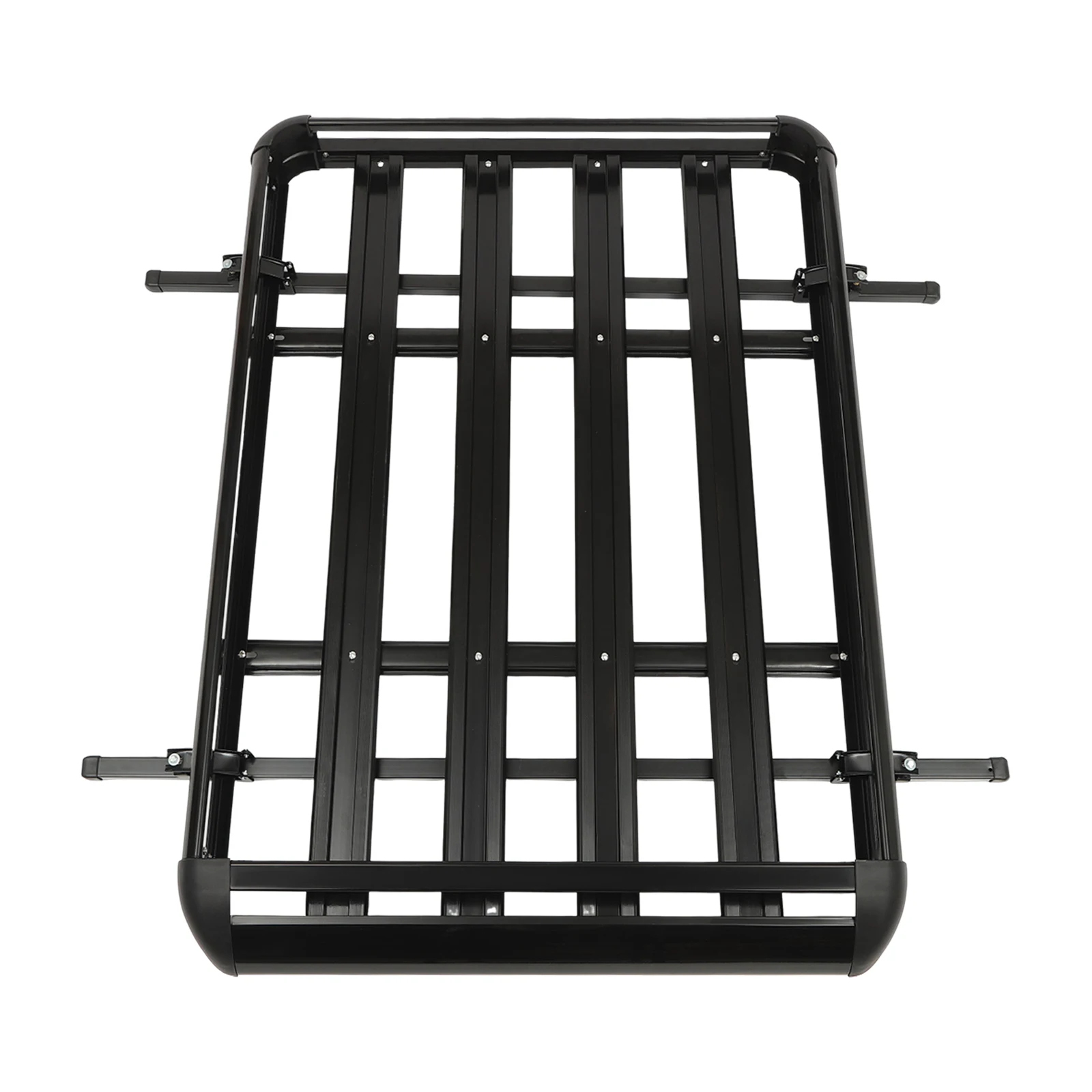 140x100cm/160×100cm Universal Aluminum Car Roof Rack Cargo Basket Tray Luggage Carrier Black Load 150kg for SUV w/Built-in Racks