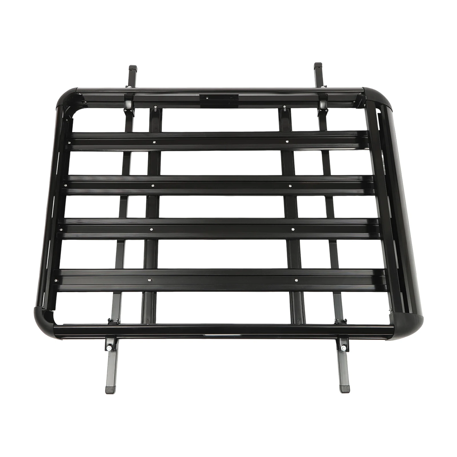 140x100cm/160×100cm Universal Aluminum Car Roof Rack Cargo Basket Tray Luggage Carrier Black Load 150kg for SUV w/Built-in Racks