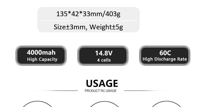 HRB 14.8V 4000mah Lipo Battery 4S XT60 T Deans XT90 EC5 For Hexacopter Quadcopter FPV Airplanes Car Racing Boat RC Parts 60C