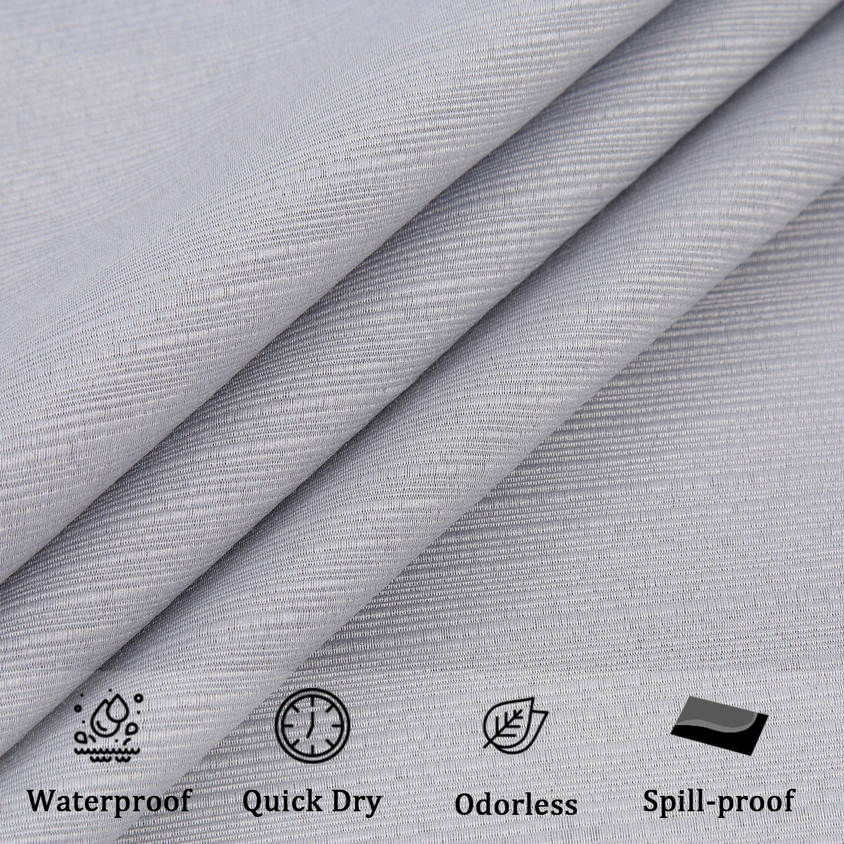 Round Tablecloth 70 Inch Waterproof Table Cloth for Dining Room Grey