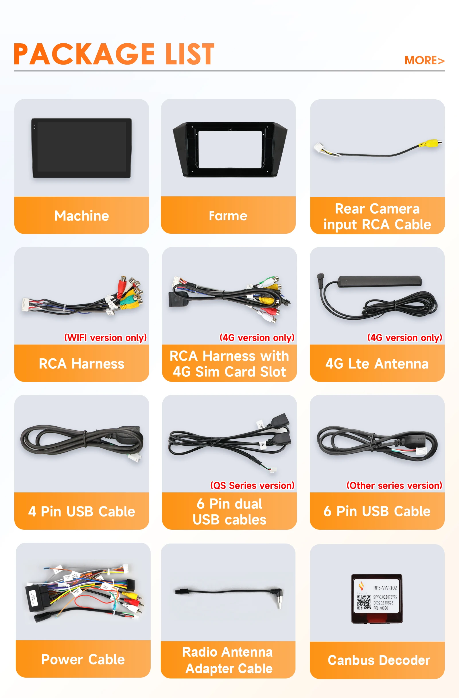 10.1" Hizpo CarPlay 2Din Android Auto Car Radio for VW Volkswagen Passat B8 2015 - 2020 GPS RDS DSP SWC 4G BT Snapdragon 6115