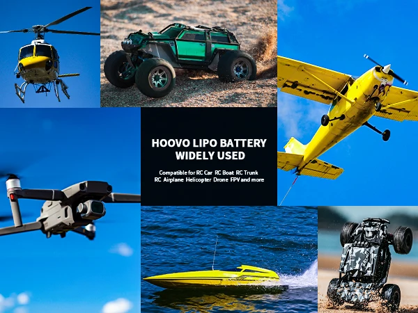 HOOVO 1300mah 11.1v Lipo Battery 3s 25c Rechargeable Battery With Mini Tamiya Connector For Racing Cars, Helicopters Airplanes