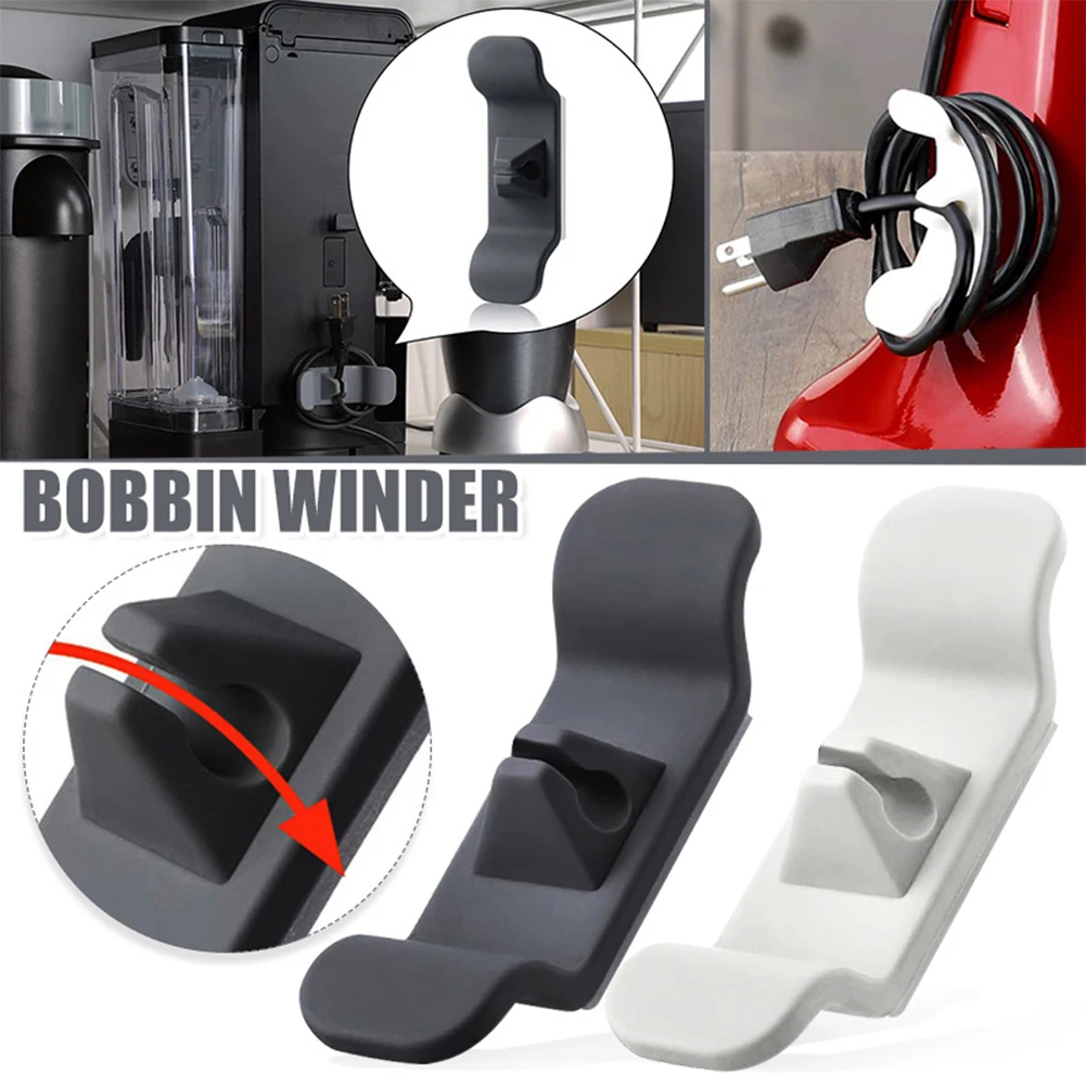 6pcs Flexible Cord Organizer Kitchen Appliances Hidden Wire Fixing Winder Cord Wrapper For Mixer Blender Coffee Maker