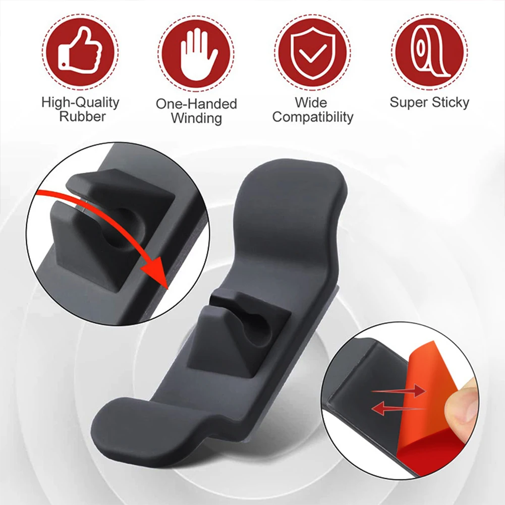6pcs Flexible Cord Organizer Kitchen Appliances Hidden Wire Fixing Winder Cord Wrapper For Mixer Blender Coffee Maker