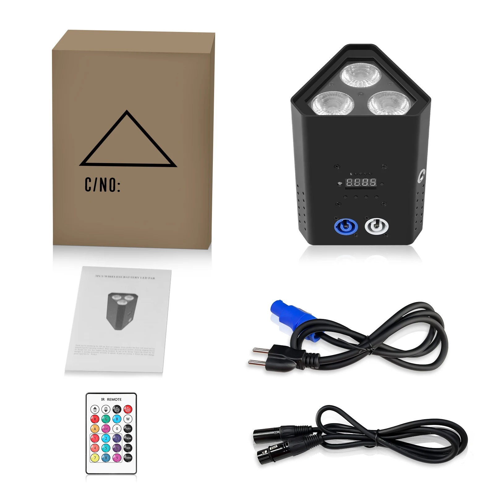 U'King 3x18W RGBWA+UV 6in1 Built-in Battery LED Par Light Wireless Remote Control DMX Wash Par Light for DJ Stage Performance