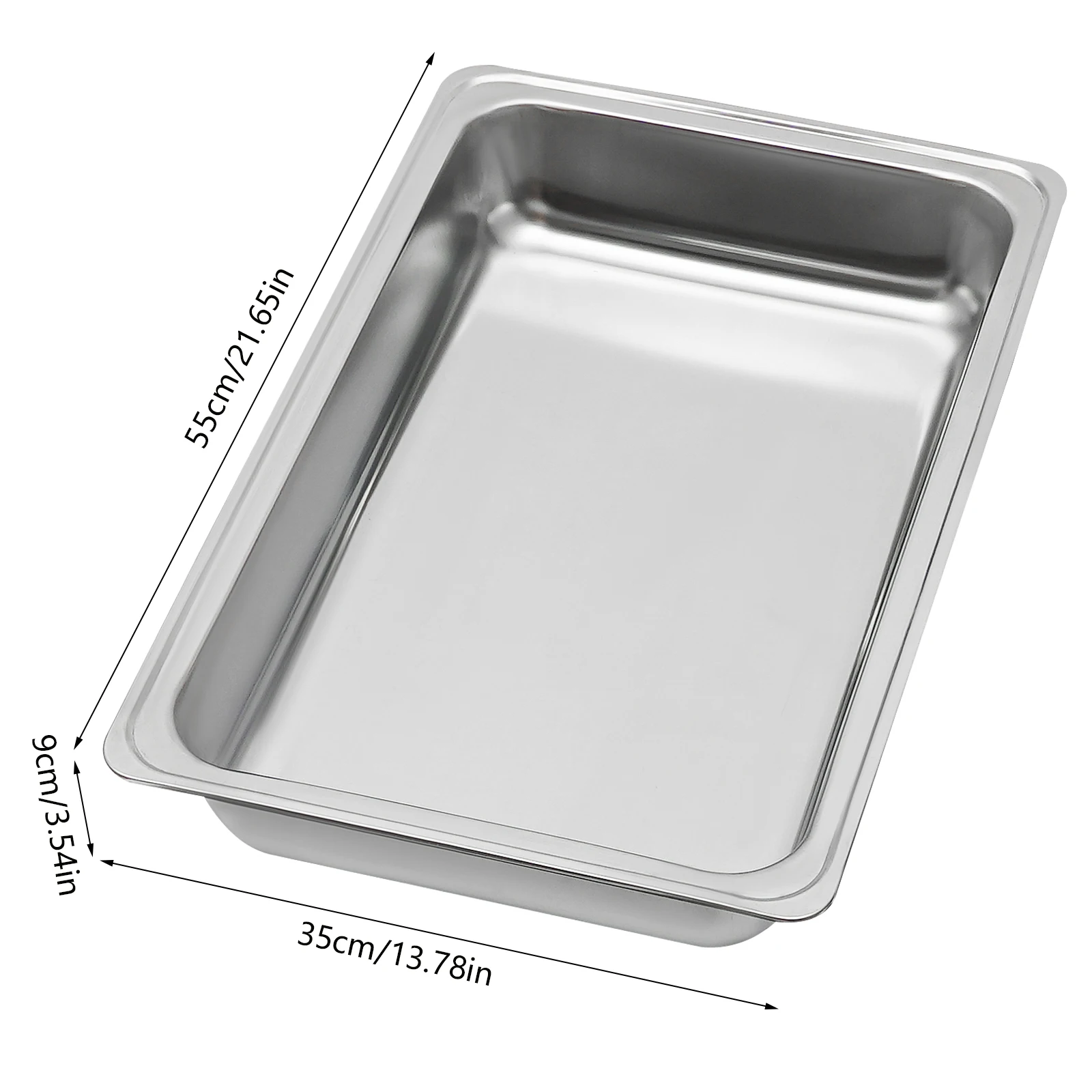 2/3 Food Trays Stainless Steel Chafing Dish With Lid Buffet Server Food Warmer