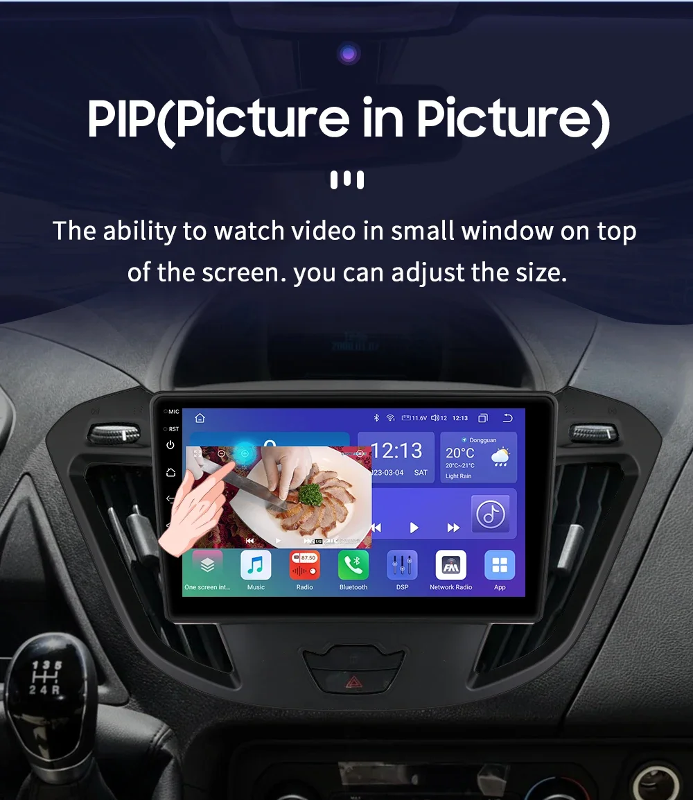 9" Hizpo Wirless CarPlay Android Auto Car Radio for Ford Transit Tourneo Custom 2013 - 2021 Multimedia Navi GPS BT 4G RDS DSP