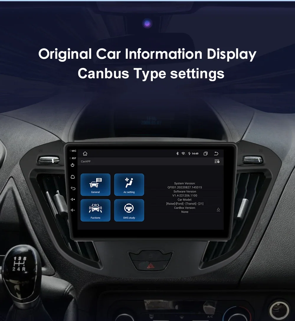 9" Hizpo Wirless CarPlay Android Auto Car Radio for Ford Transit Tourneo Custom 2013 - 2021 Multimedia Navi GPS BT 4G RDS DSP