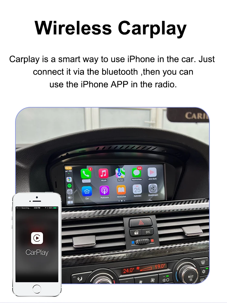 AUTOTOP 10.25 Inch 1920*720 Linux Screen Car Radio Wireless CarPlay Android Auto For BMW X3 X4 F25 F26 2011-2017 CIC NBT System