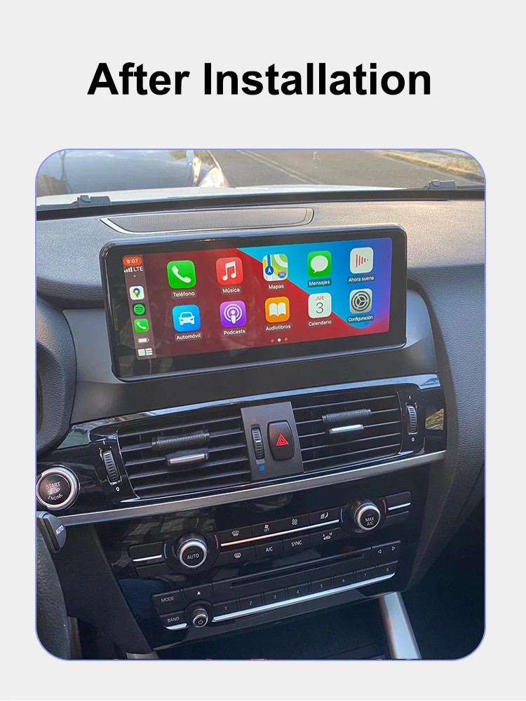 AUTOTOP 10.25 Inch 1920*720 Linux Screen Car Radio Wireless CarPlay Android Auto For BMW X3 X4 F25 F26 2011-2017 CIC NBT System