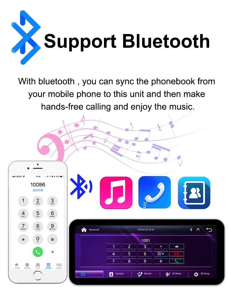 AUTOTOP 10.25 Inch 1920*720 Linux Screen Car Radio Wireless CarPlay Android Auto For BMW X3 X4 F25 F26 2011-2017 CIC NBT System