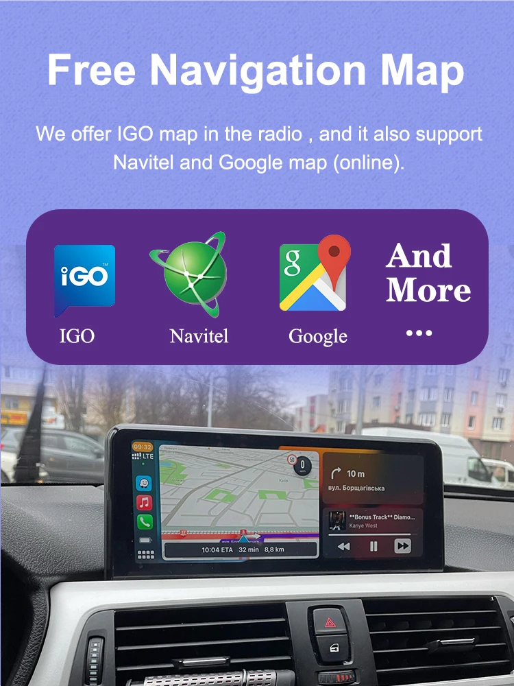 AUTOTOP 10.25 Inch 1920*720 Linux Screen Car Radio Wireless CarPlay Android Auto For BMW X3 X4 F25 F26 2011-2017 CIC NBT System
