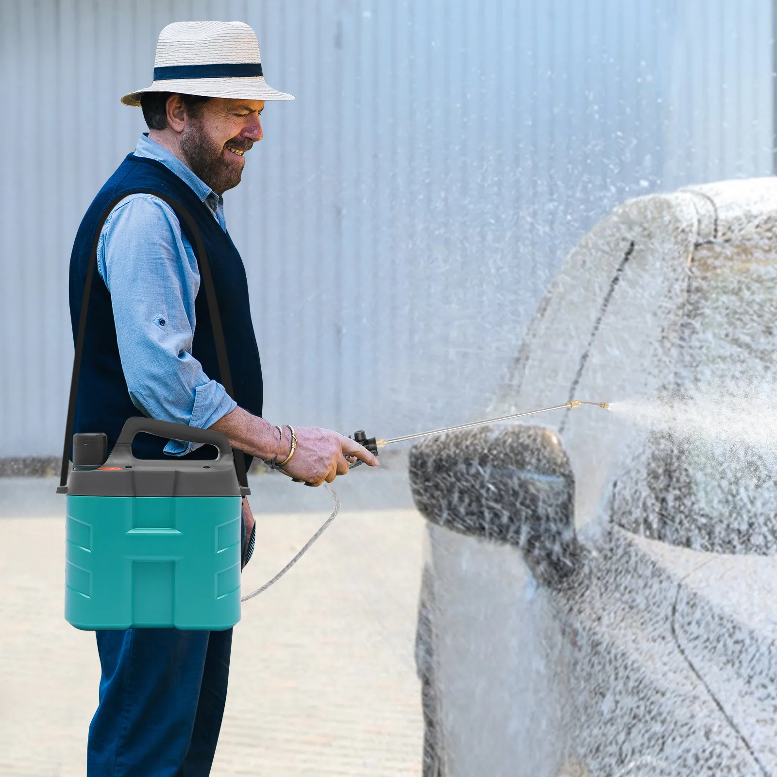 8L Electric Garden Sprayer with Lithium Battery Portable Multi-Purpose for Cleaning Gardening Pest Control EU Standard