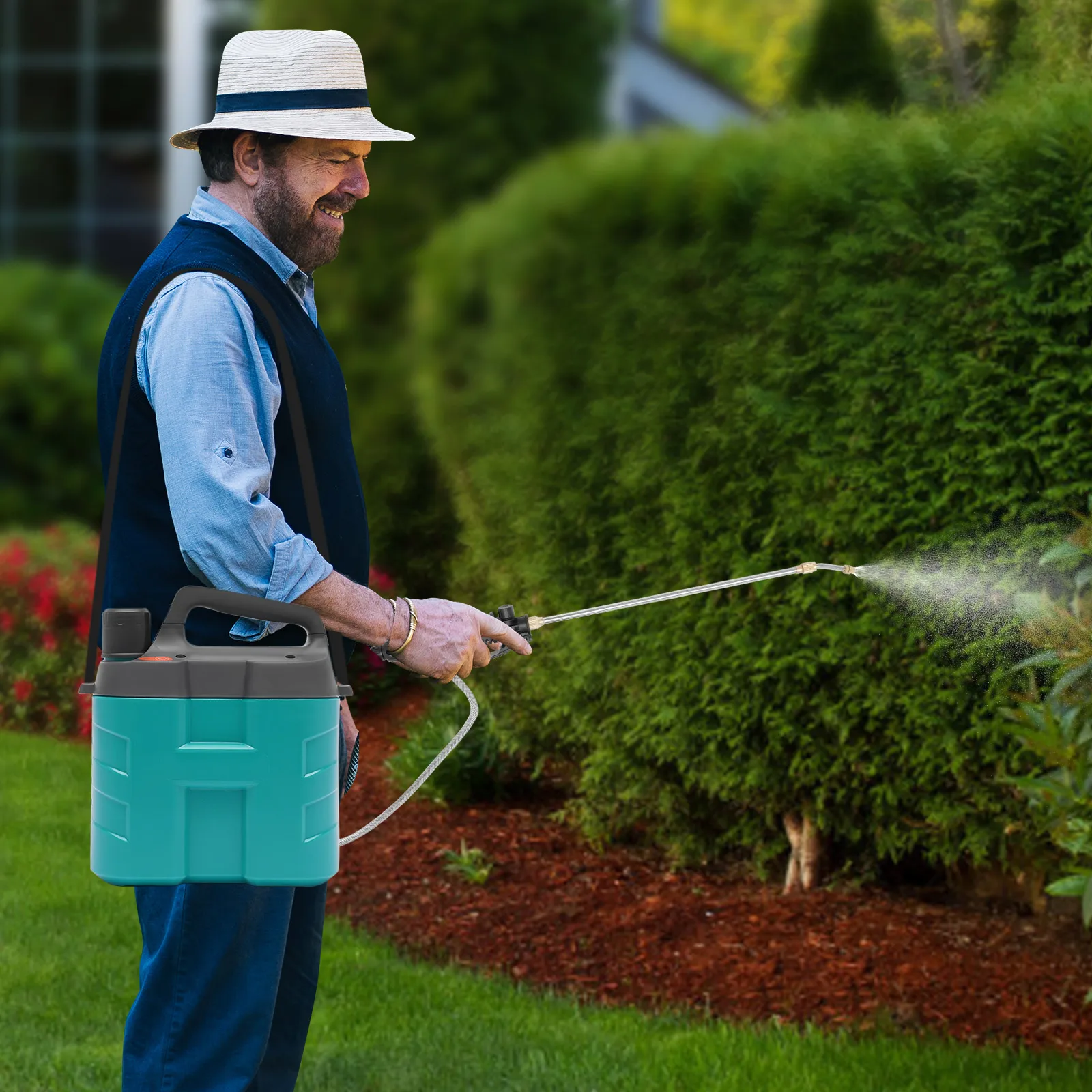 8L Electric Garden Sprayer with Lithium Battery Portable Multi-Purpose for Cleaning Gardening Pest Control EU Standard