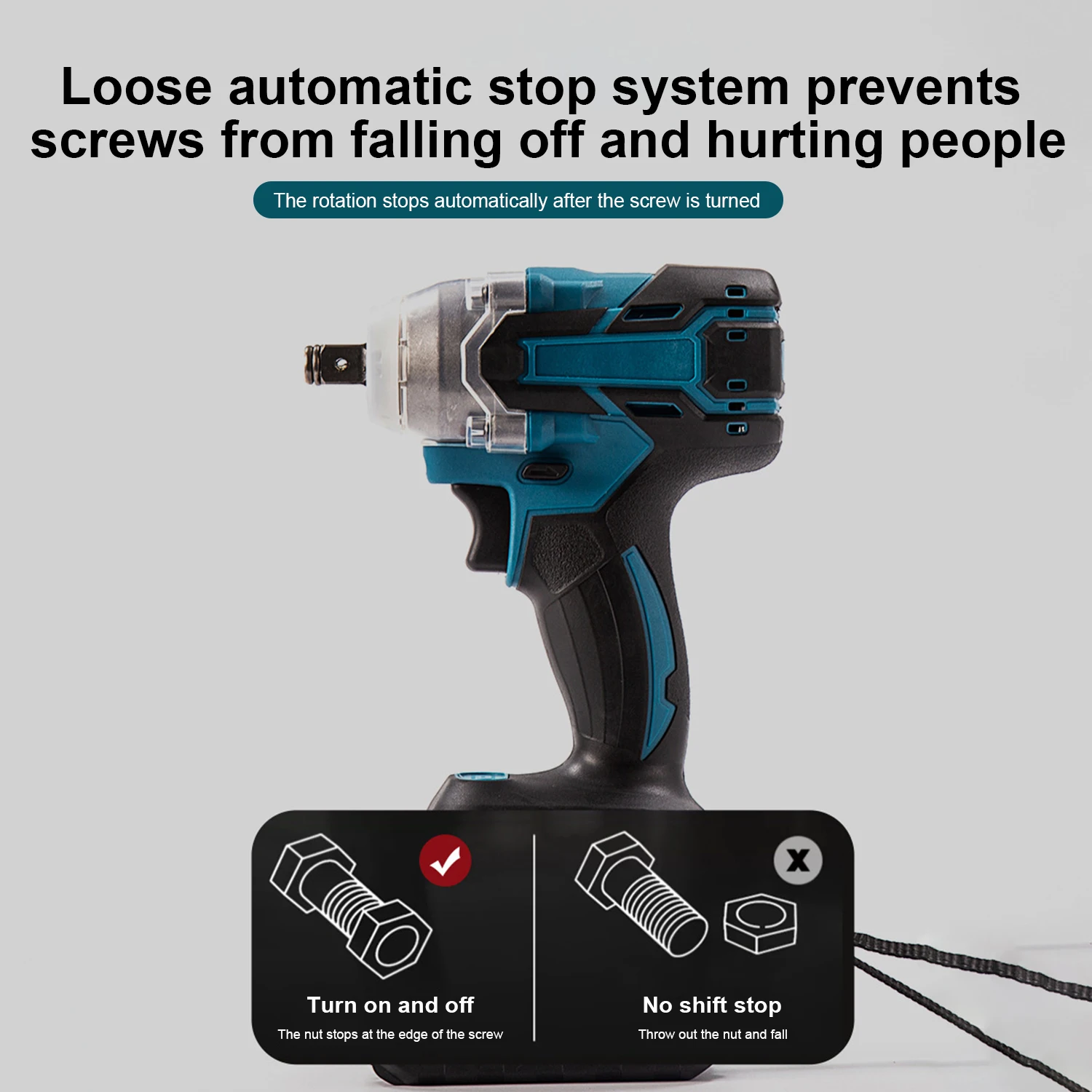 520N.m Cordless Electric Impact French Brushless Electric band Hand draw pocket Power Tool For Construction Maintenance Sites
