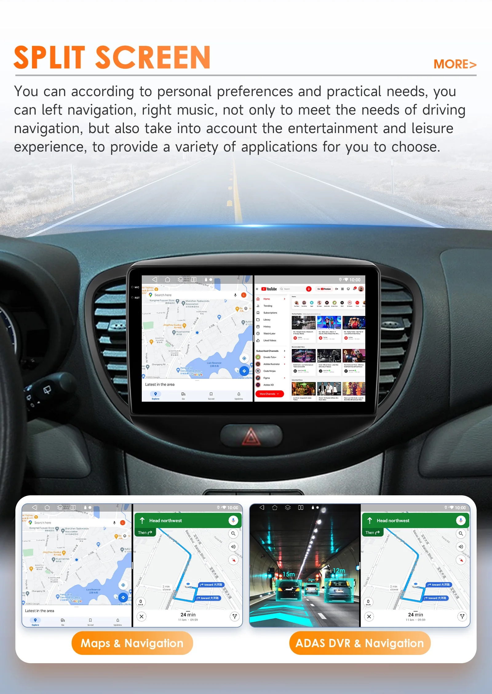 9" Hizpo 2Din Android14 Car Radio for Hyundai i10 2007- 2013 BT 4G Auto CarPlay Navi GPS RDS DSP Snapdragon 6115 360°CAM