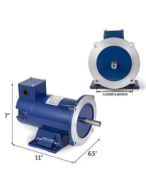 SucceBuy Brushed DC Motor 1/2HP 90V 56C 1750RPM TENV 2.05 N.m Rated Torque for Wire Peeler Baler Paper Cutter w/ 2x Carbon Brush