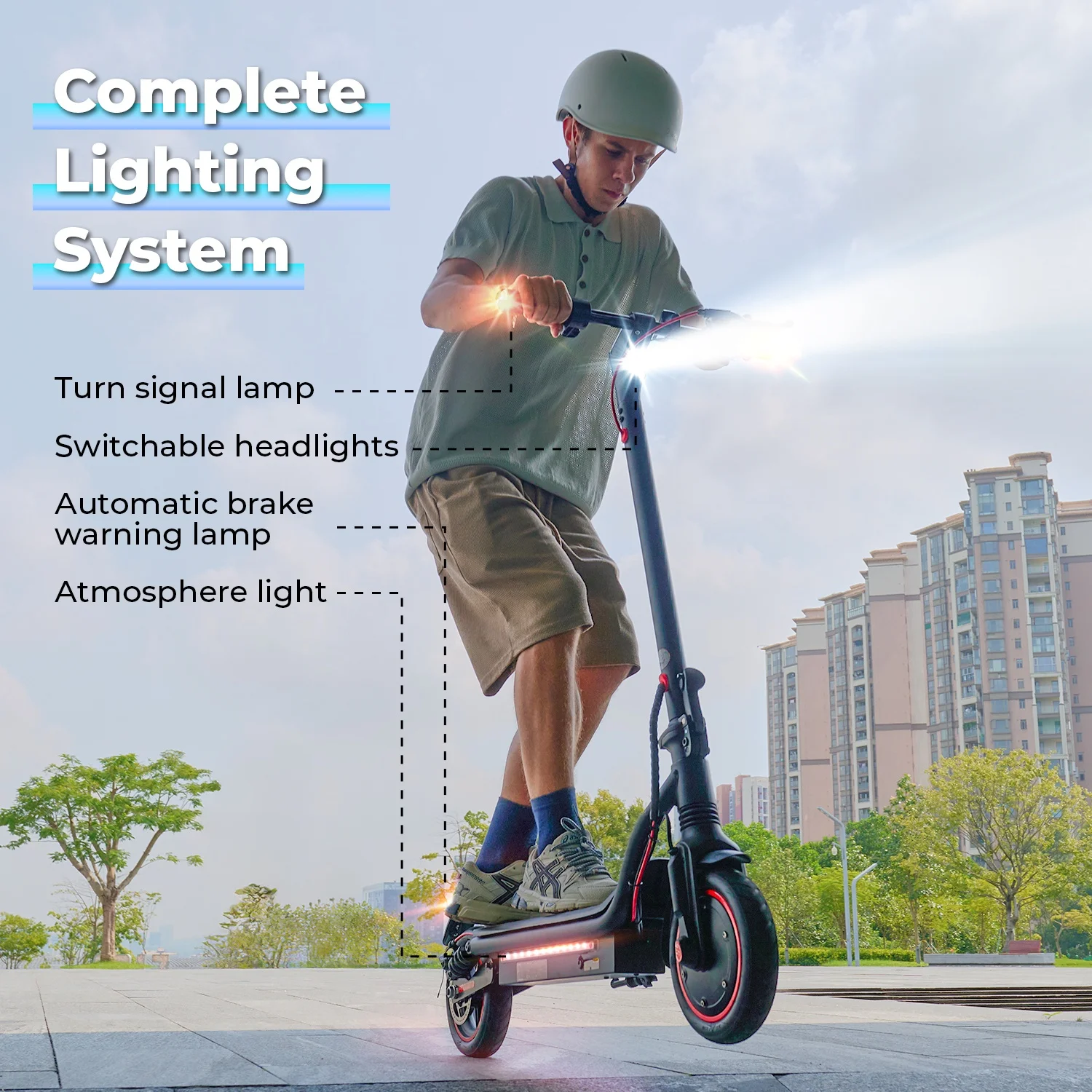 Electric Scooter W7 8.5Inch 36V 10.5Ah 25-35km Range 4-Speed Modes Electric Scooters double shock absorbers E Scooters