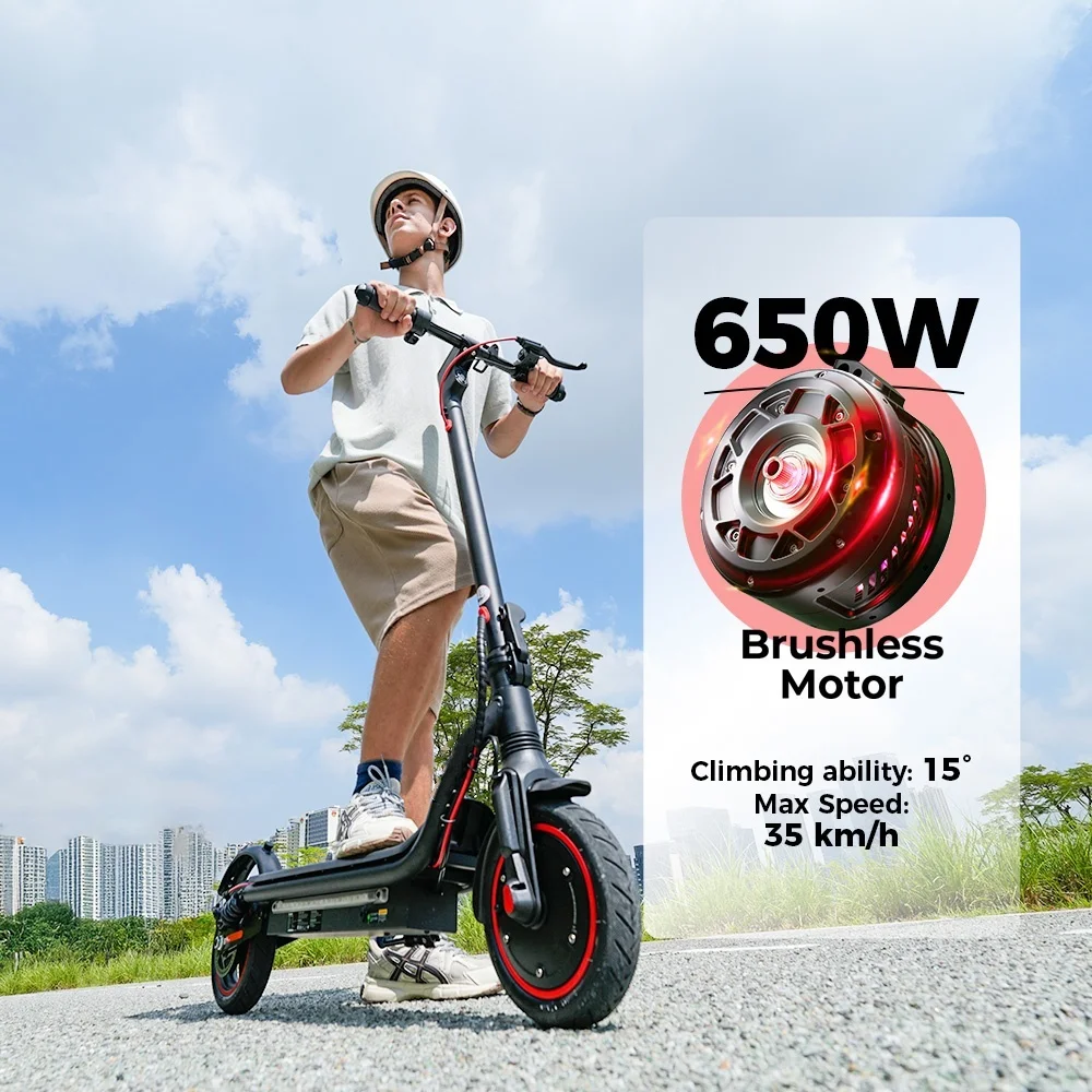 Electric Scooter W7 8.5Inch 36V 10.5Ah 25-35km Range 4-Speed Modes Electric Scooters double shock absorbers E Scooters