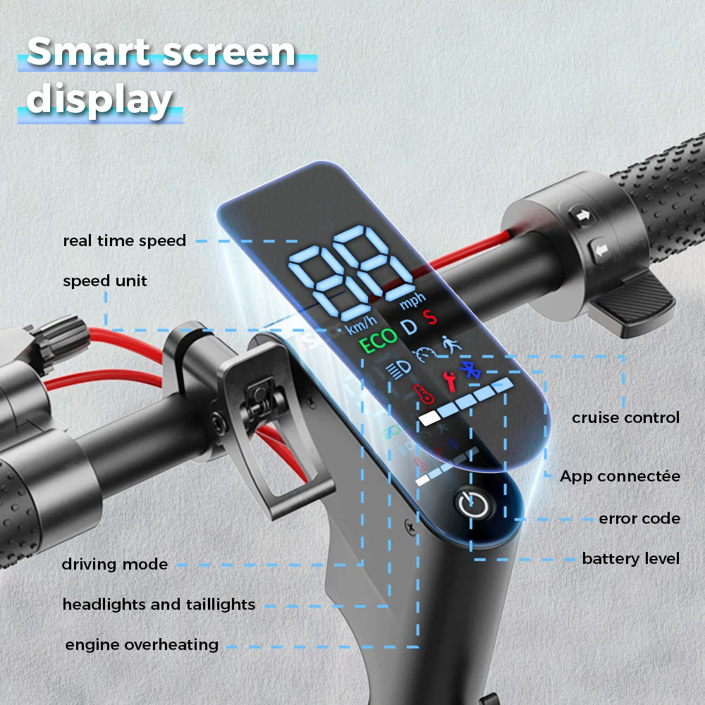 Electric Scooter W7 8.5Inch 36V 10.5Ah 25-35km Range 4-Speed Modes Electric Scooters double shock absorbers E Scooters