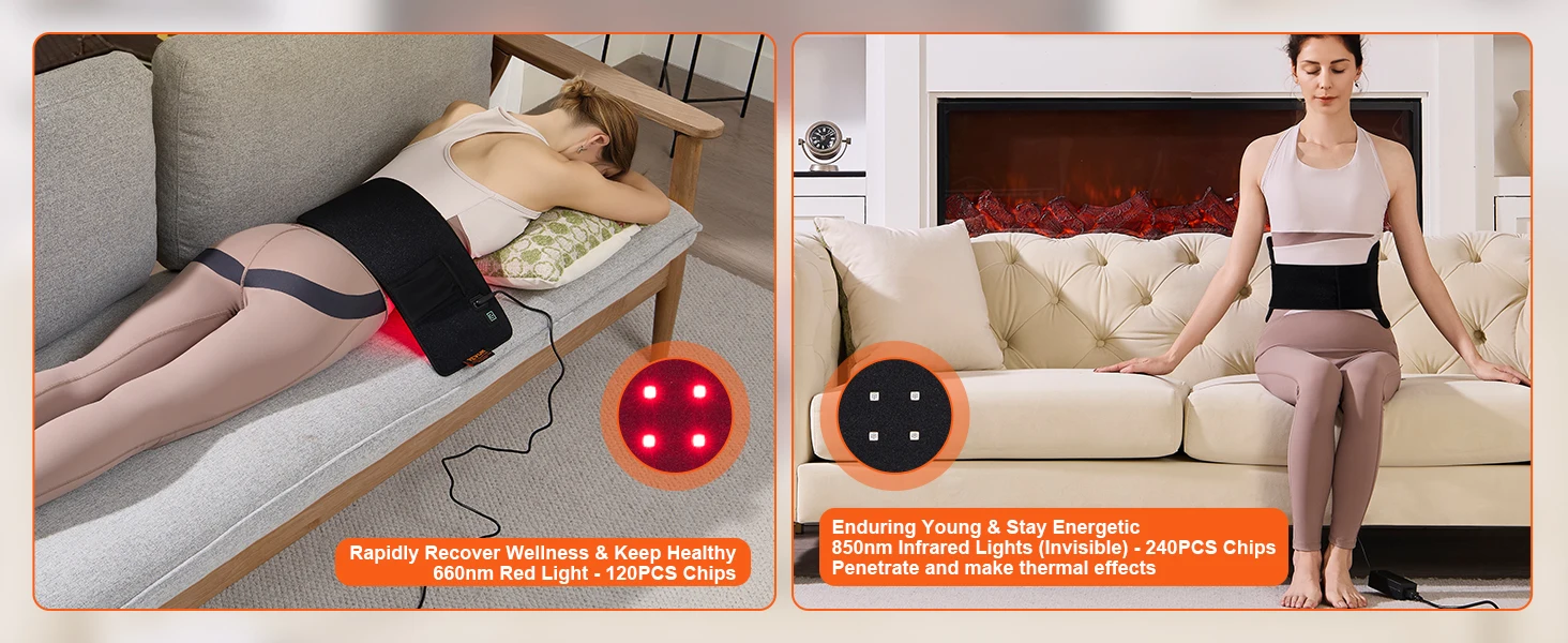 SucceBuy Red Light Therapy Pad 120/400/1280PCS LED Light Therapy Padfor Back Shoulder Neck Pain Relief Skin Health Wound Healing