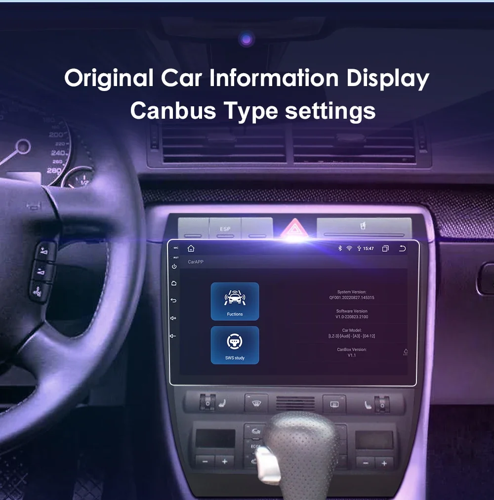 Hizpo 2Din 9inch CarPlay Andoird Auto Car Radio for Audi A6 RS6 S6 1997 - 2004 Navi GPS RDS DSP SWC BT 4G UI7862 Multimedia