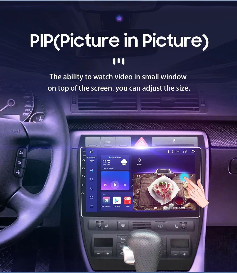 Hizpo 2Din 9inch CarPlay Andoird Auto Car Radio for Audi A6 RS6 S6 1997 - 2004 Navi GPS RDS DSP SWC BT 4G UI7862 Multimedia