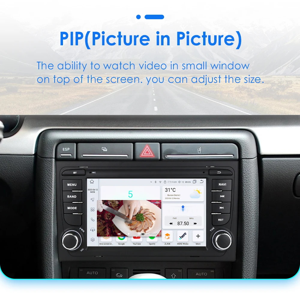 Hizpo 7 Inch Car Multimedia Radio For Audi A4 2002-2007 S4 RS4 B6 B8 B7 GPS Navi 2din Stereo Wireless CarPlay Android Auto