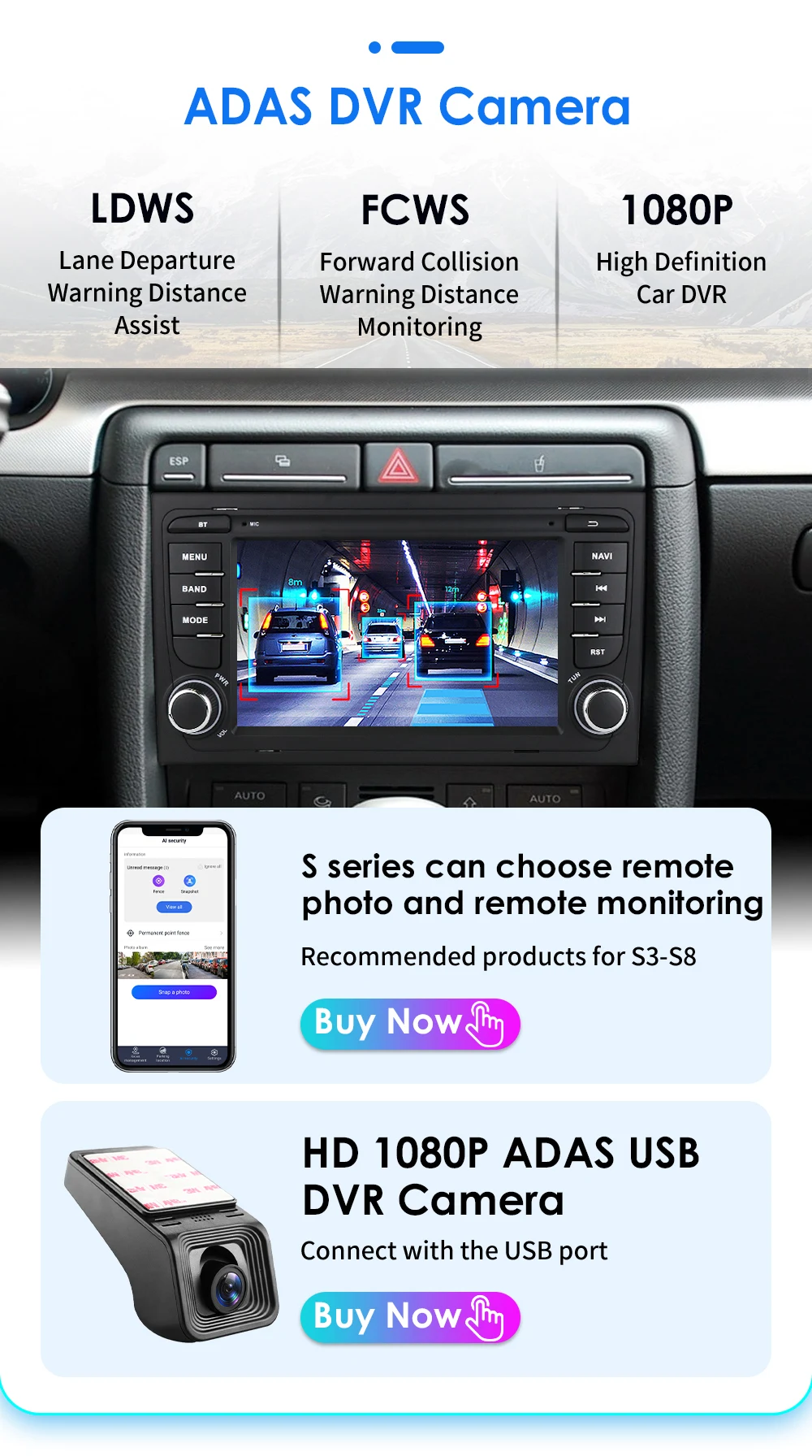 Hizpo 7 Inch Car Multimedia Radio For Audi A4 2002-2007 S4 RS4 B6 B8 B7 GPS Navi 2din Stereo Wireless CarPlay Android Auto