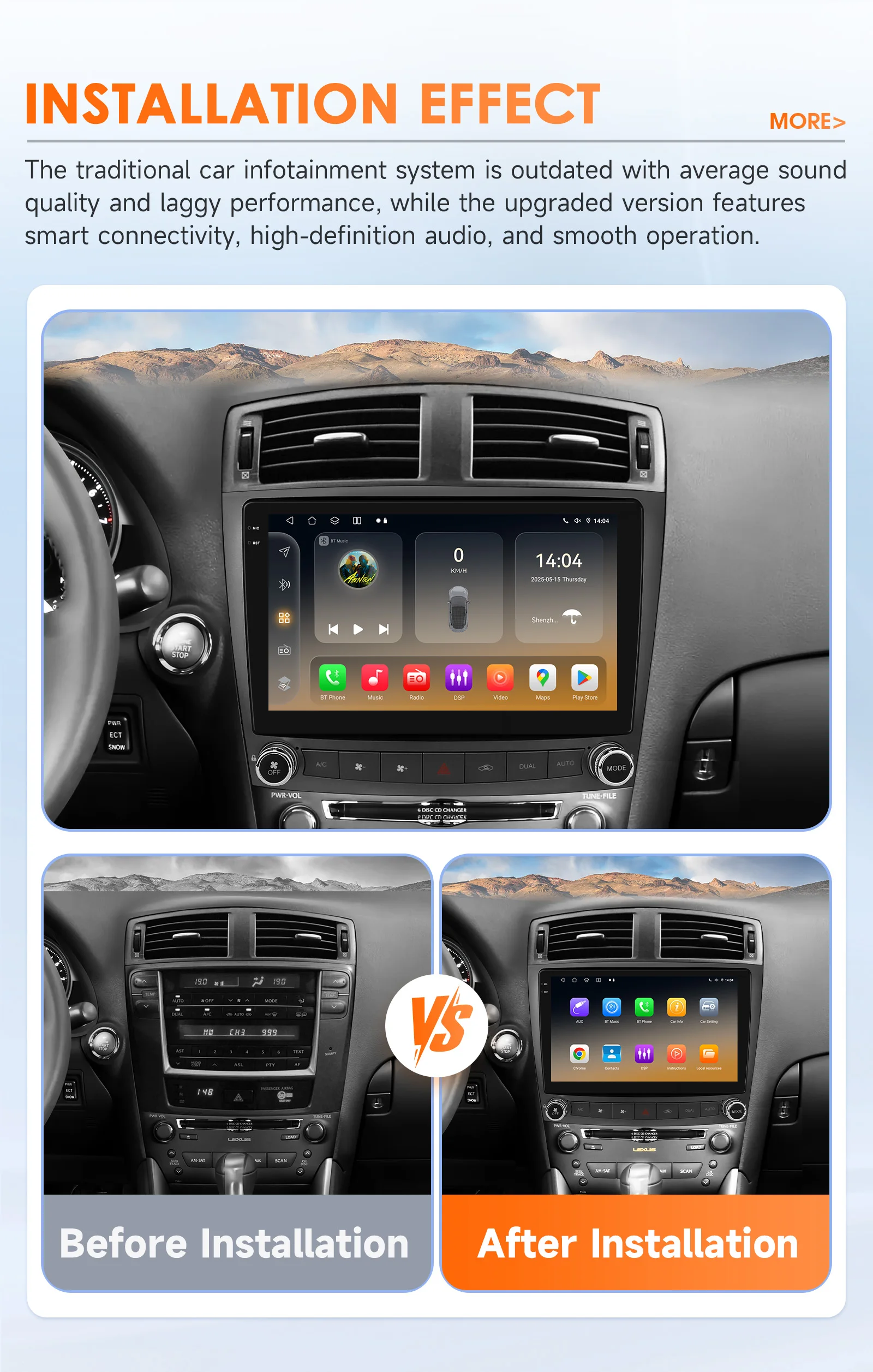 Hizpo 10.1 Inch Car Radio Player For Lexus IS250 200 300 350 2006 - 2012 Stereo Apple Carplay Androdi Auto GPS Navi Stereo 6115
