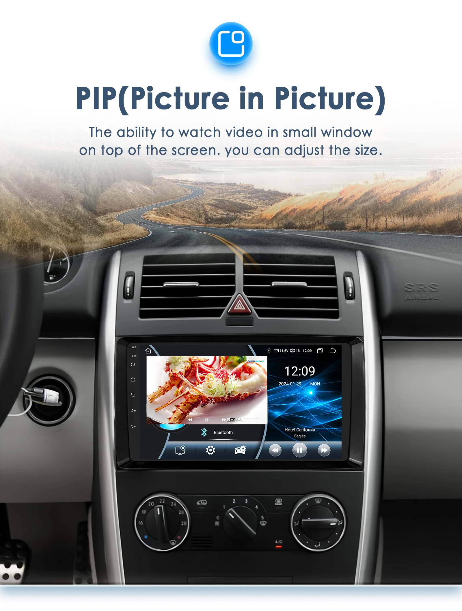 Hizpo 9inch CarPlay Android Auto Car Radio for Mercedes Benz Viano Vito W639 B200 W169 W245 Sprinter W906 GPS DSP RDS UI8581