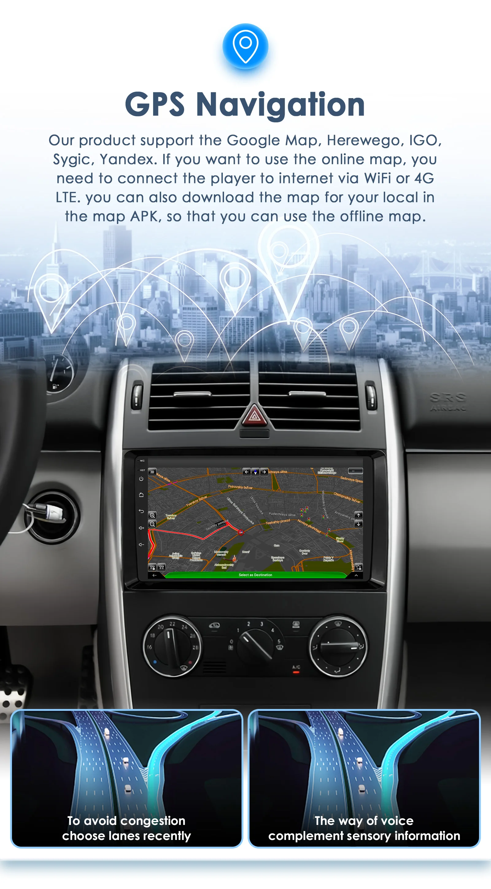 Hizpo 9inch CarPlay Android Auto Car Radio for Mercedes Benz Viano Vito W639 B200 W169 W245 Sprinter W906 GPS DSP RDS UI8581
