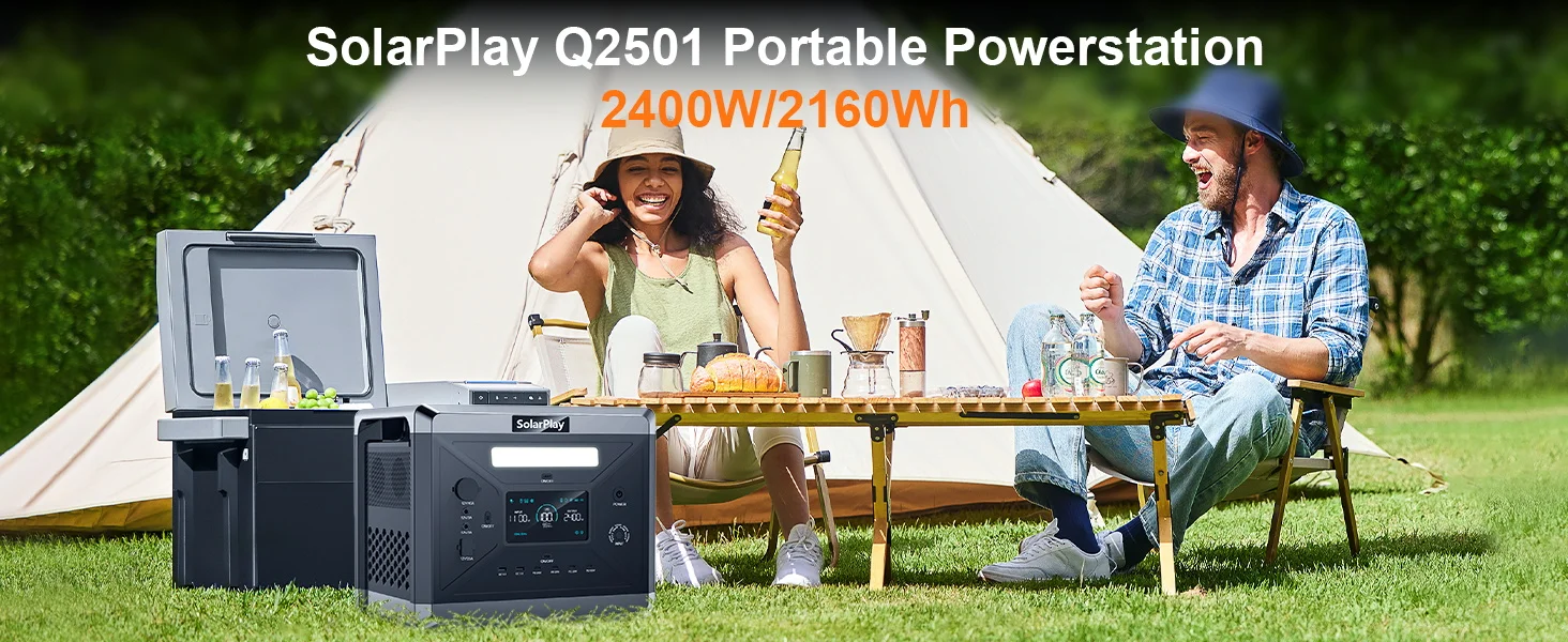 Charging Station 2400W Portable Power Station 220V 110V AC Outlets Portable Power Station United States Germany Warehouse Ship