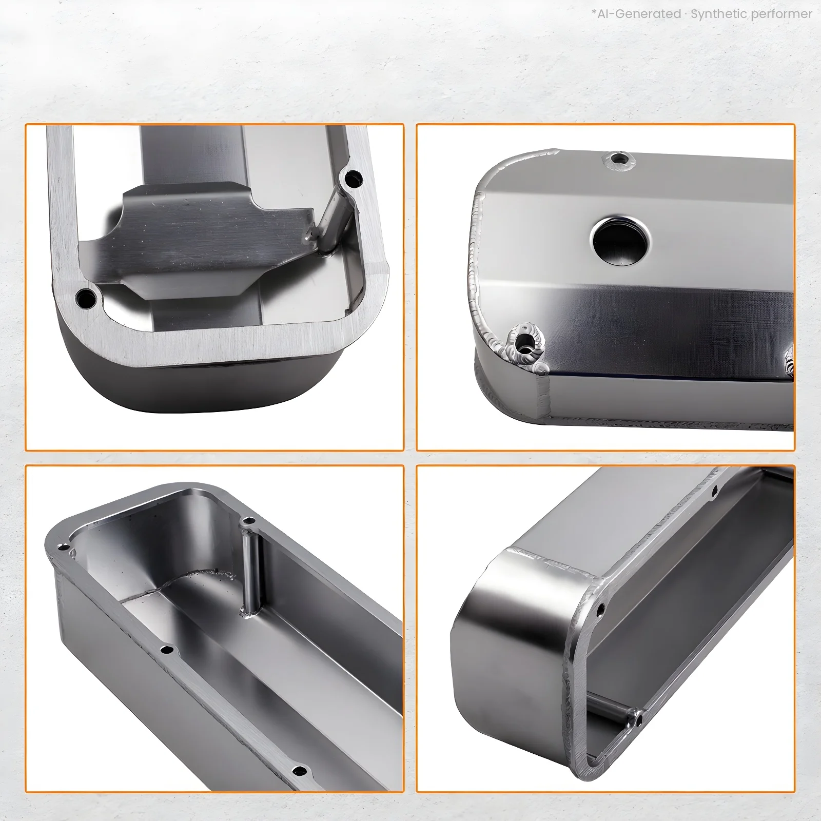 2x Aluminum Cam Valve Rocker Covers with Bolts for Ford V8 BBF 429 460 Big Block