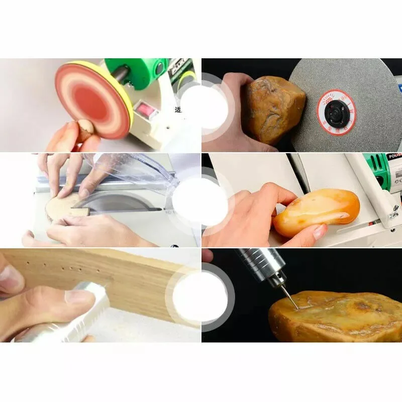 950W Mini Table Saw Desktop Polishing Machine DIY Woodworking Jewelry Bench Grinder Polisher Jade Polishing Machine 220V