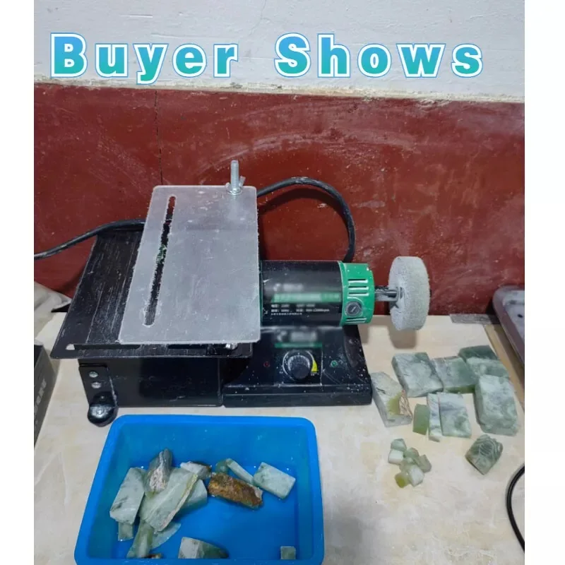 950W Mini Table Saw Desktop Polishing Machine DIY Woodworking Jewelry Bench Grinder Polisher Jade Polishing Machine 220V