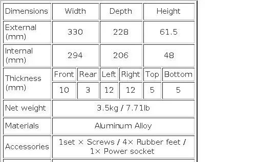 Nobsound Amplifier Full Aluminum Chassis DIY Enclosure Metal Amp Cabinet 330×228×61.5mm
