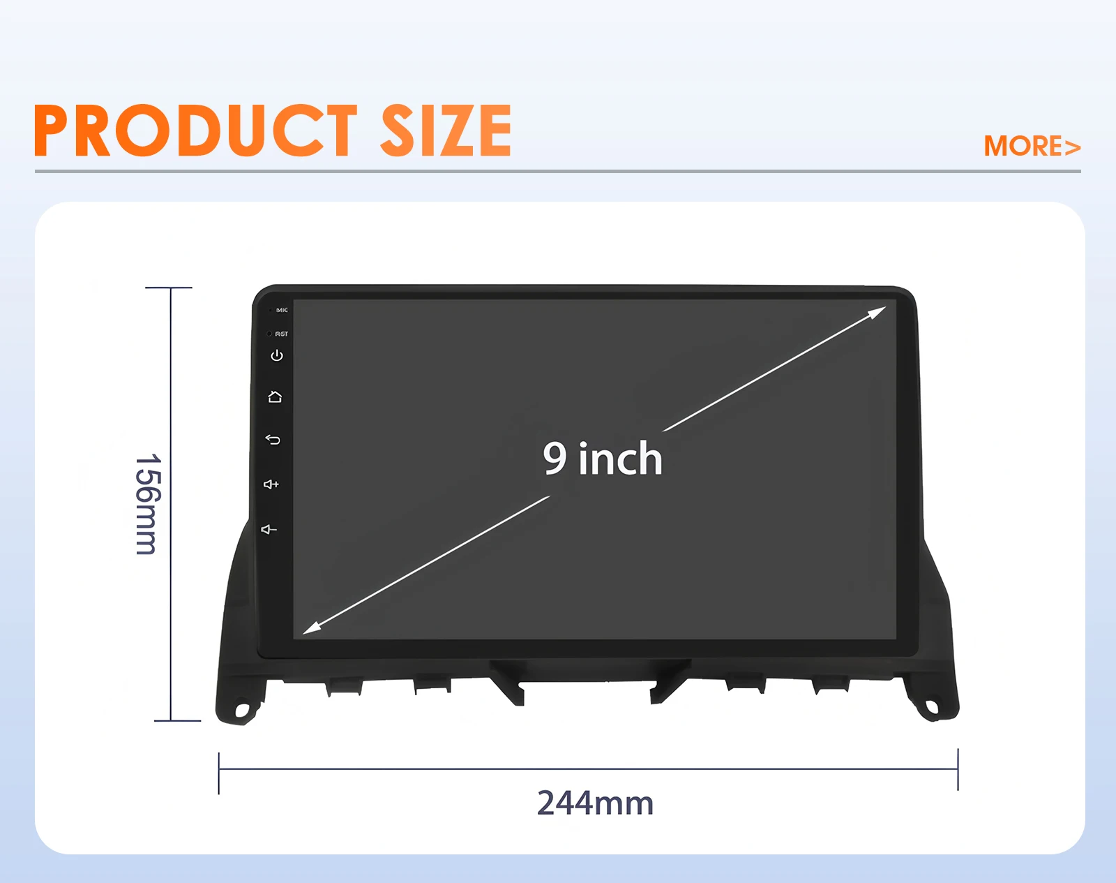 9" Hizpo CarPlay 2Din Android Auto Car Radio for Mercedes Benz C-Class W204 S204 2007 - 2010 Snapdragon 6115 RDS DSP 4G 360CAM